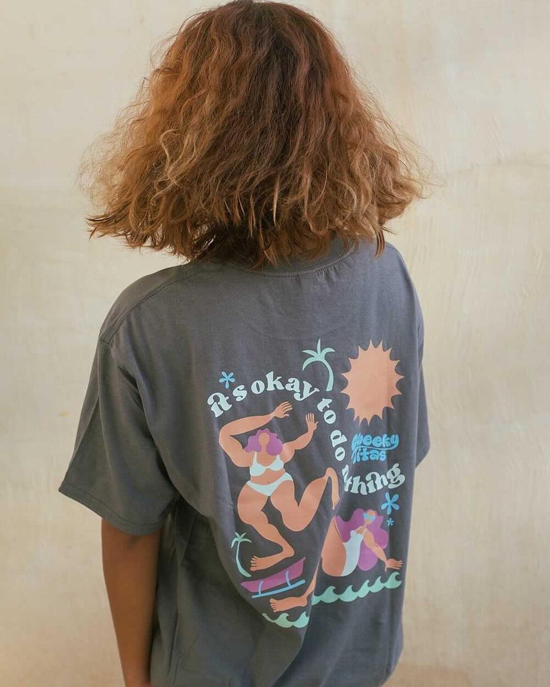 It's Okay to Do Nothing Charcoal Tee - Cheeky Titas